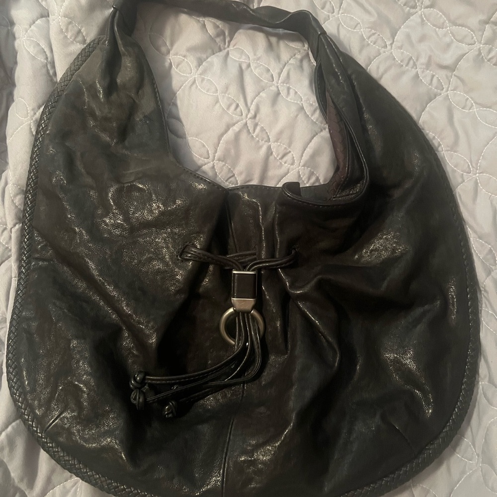 Cole Haan Dark Leather Hobo Bag